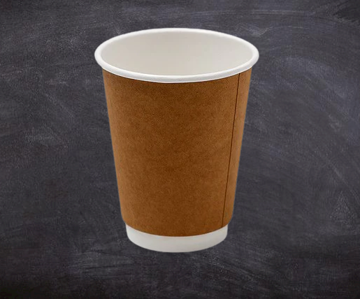 kraft&white paper cup 12oz	